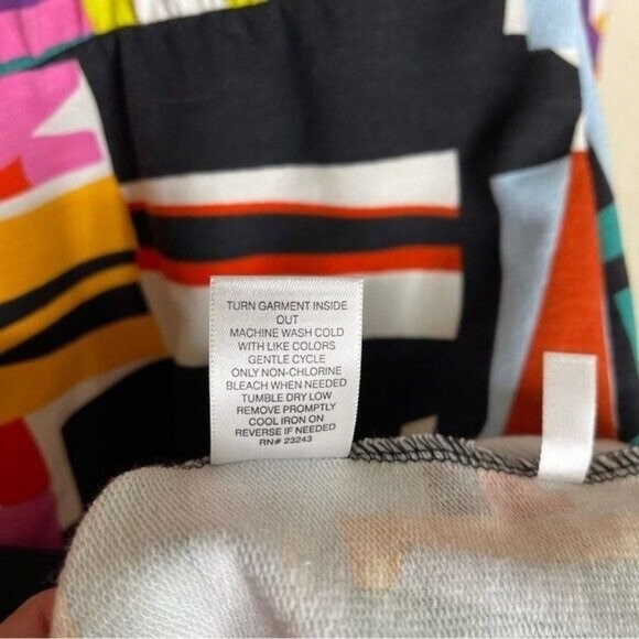 NEW York & Company Abstract French Terry Hoodie Sweatshirt Dress Women’s Medium - Picture 10 of 12